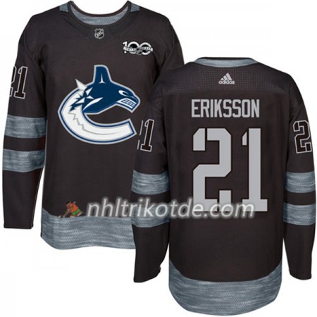 Vancouver Canucks Trikot Loui Eriksson 21 1917-2017 100th Anniversary Adidas Schwarz Authentic - Herren